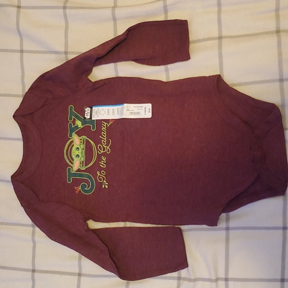 Okie Dokie long sleeved onsie- Dark Pink